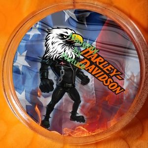 Harley eagle drink coasters